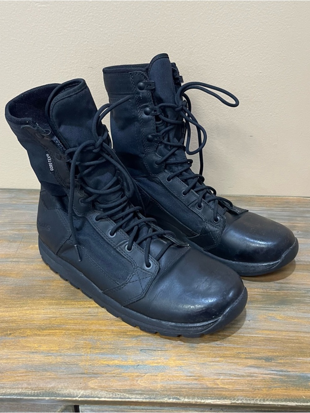 Danner Tachyon Waterproof Training Boots Leather Canvas Black Mens 10